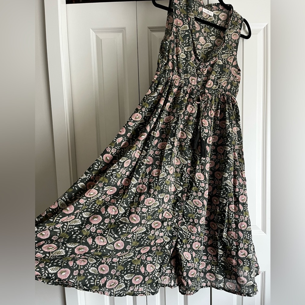 Floral Sleeveless Maxi Dress Natural Life 100% Cotton